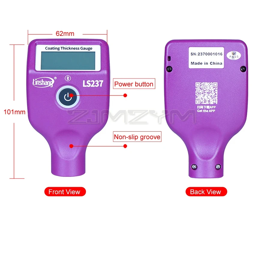 Imagem -03 - Car Paint Coating Espessura Medidor com Função Bluetooth Auto Medidor de Espessura Faixa 3500um com Tipo-c Ls237