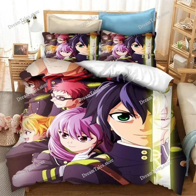 

Anime Seraph of The End Mikaela Bedding Set Boys Girls Twin Queen Size Duvet Cover Pillowcase Bed Kids Adult Home Textileextile