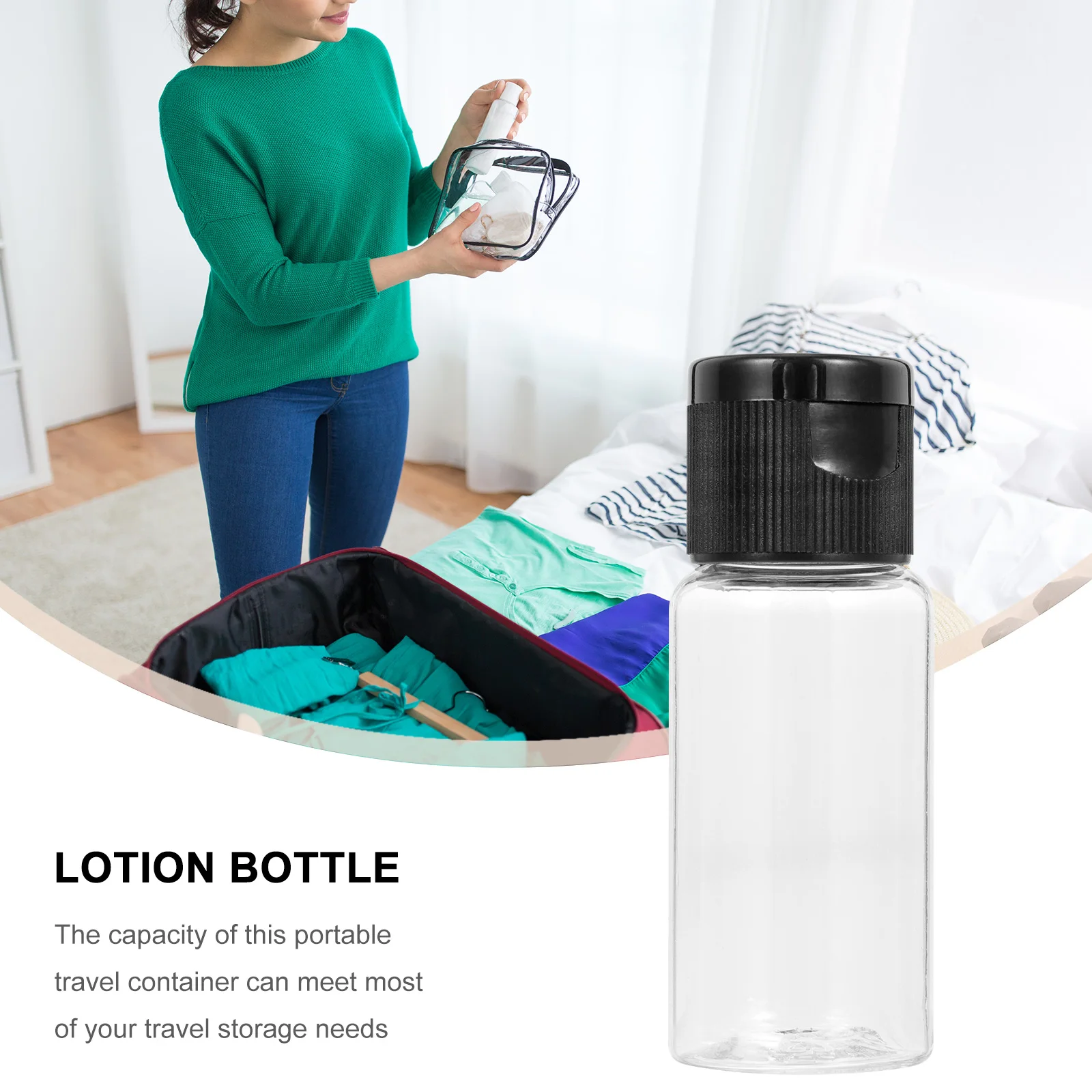 

12pcs 15Ml Reusable Leakproof Dispensers Travel Emulsion Lotion Subpackaging Bottles Lightweight Portable Empty Makeup