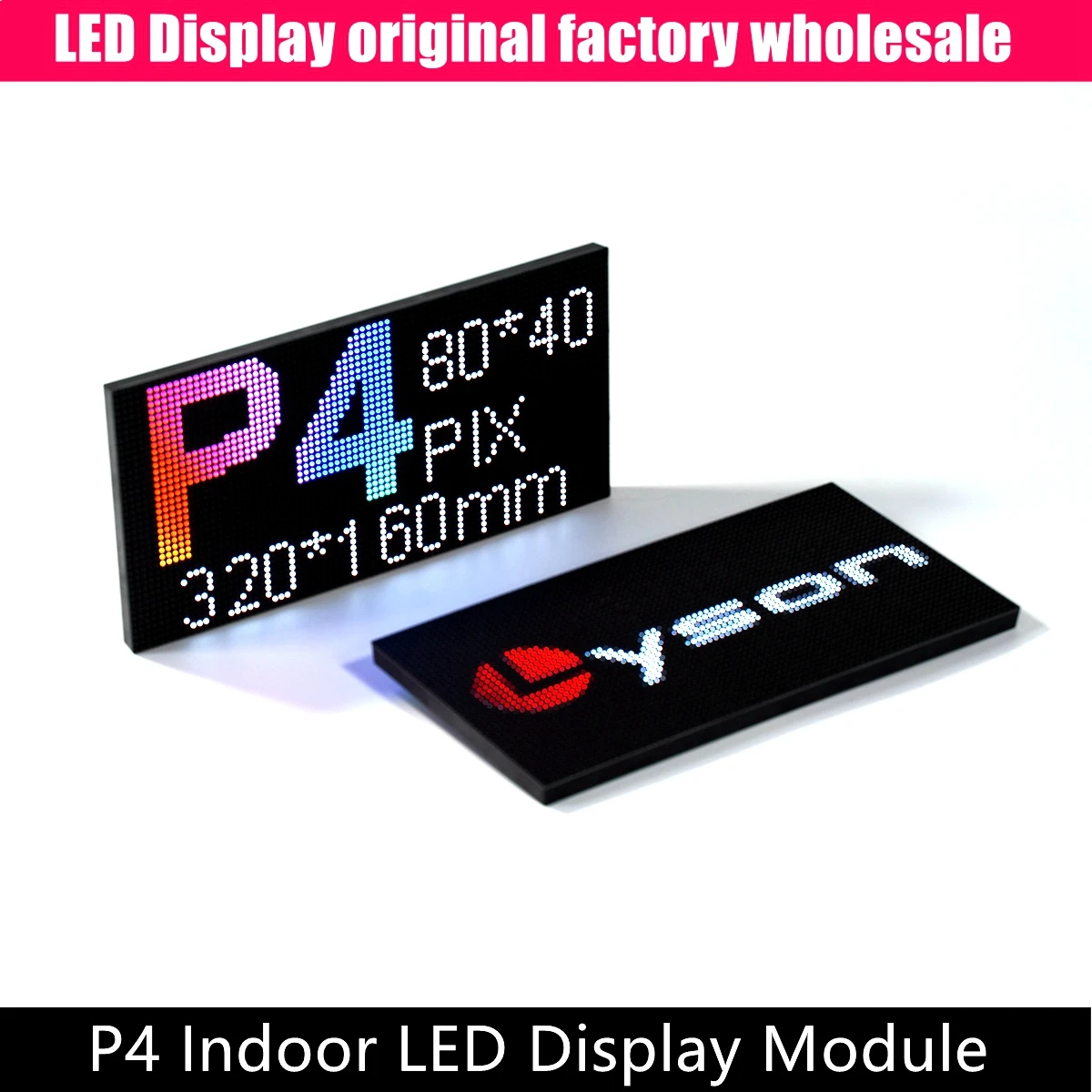 

P4 Indoor 3-in-1 SMD RGB Full Color LED Video Display Module 320x160mm 80x40 Pixels 1/20 Scan