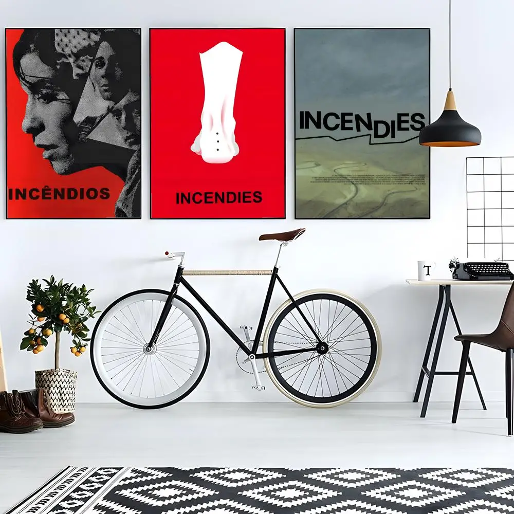movie dramatic I-Incendies Poster retro art restaurant bar decoration