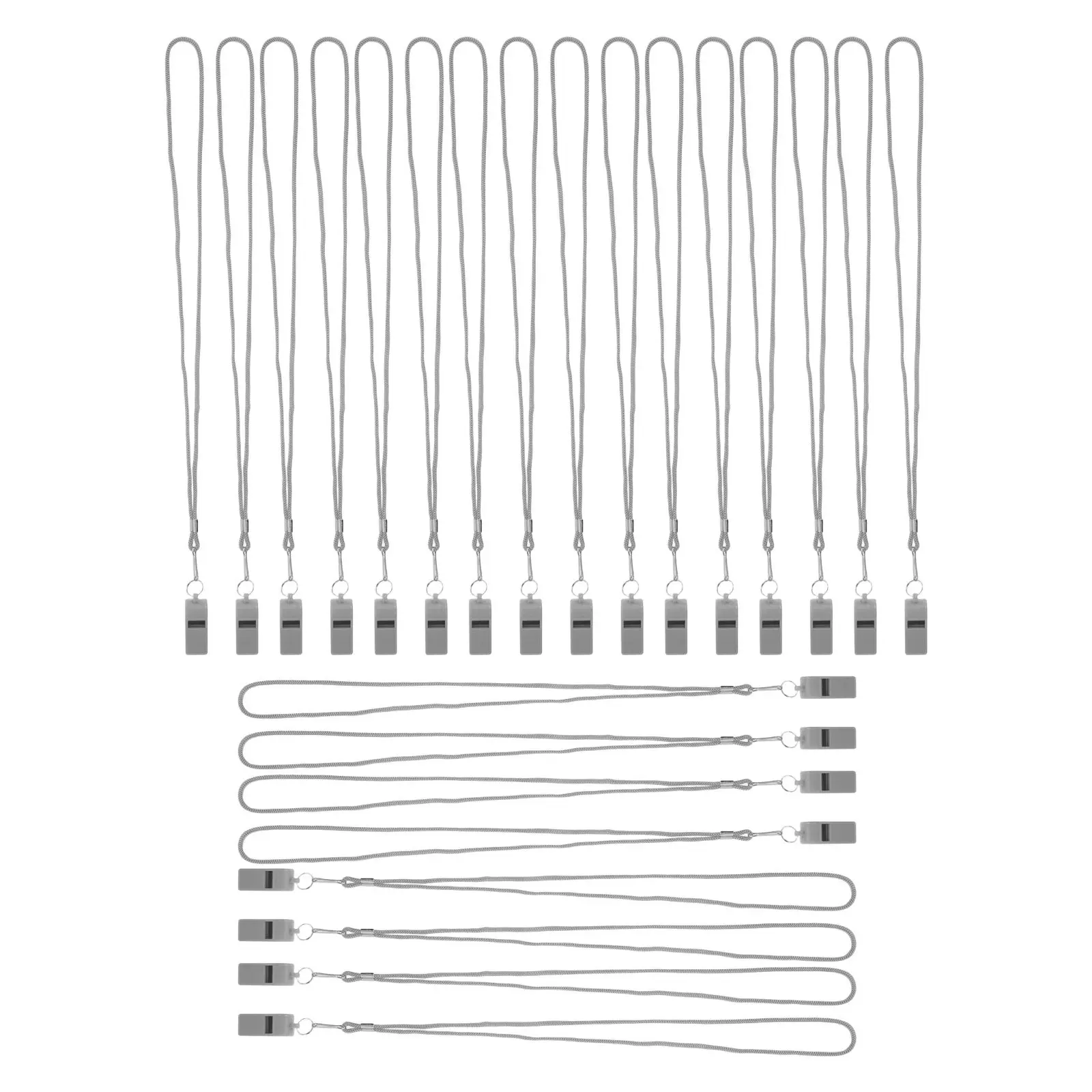 24Pcs Emergency Whistle Loud Clear Sound Plastic Survival Safety Whistles Lightweight Referee Coaches Football Basketball