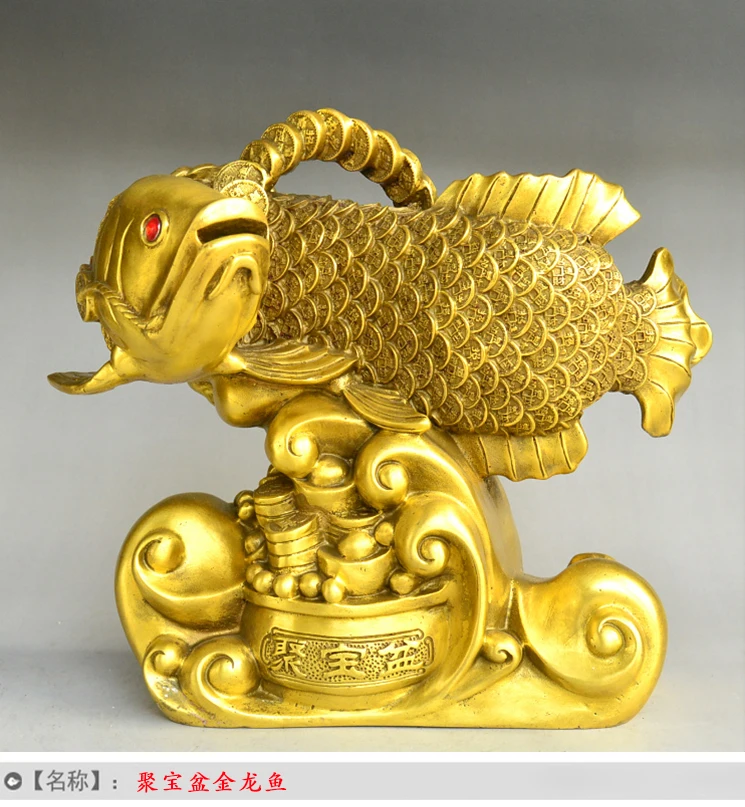 2022 Company SHOP Store efficacious Mascot  Recruit money good luck Arowana Gold Dragon fish Copper FENG SHUI Decoration statue