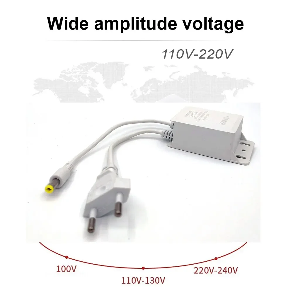 12V 2A wasserdichtes EU-Netzteil für CCTV-Überwachungskameras AHD NVR DVR AC100V-240V Eingang mit 55mm 21mm Stecker Ladegerät