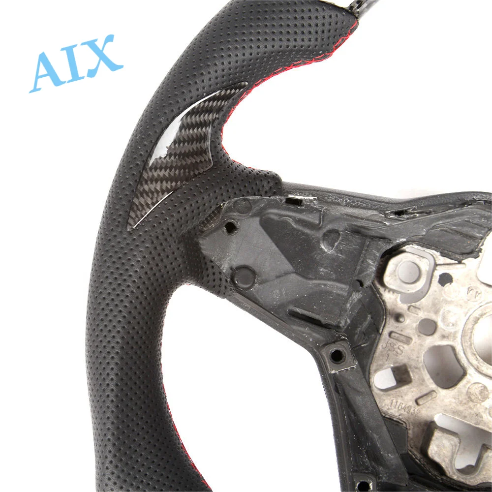 Picture 5: Carbon Fiber & Leather Performance Steering Wheel - Compatible with VW Golf 8 GTI/R Models