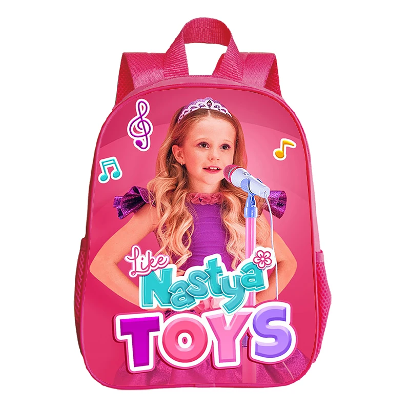 Pink Bag Like Nastya Print Backpack Kids Primary School Bag Nursery Girls Bookbag Kindergarten Bags Children Waterproof Rucksack