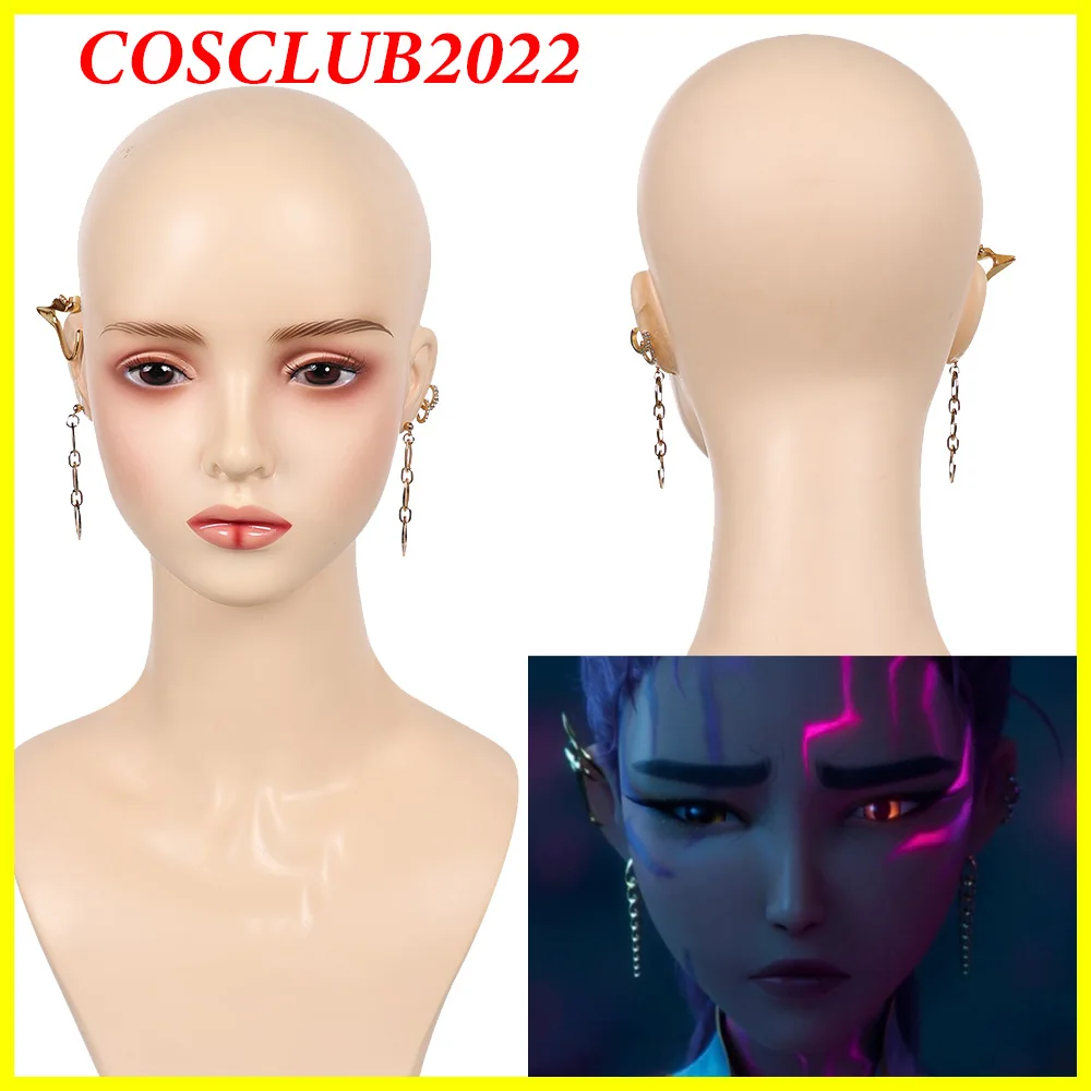 

KPOP Rumi Cosplay Earrings Demon Cartoon Hunters Ear Clips for Women Girls Women Group Costume Accessories Halloween Party Props