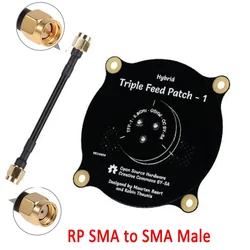 COSMICRC 5.8GHz Triple Feed Patch Antenna SMA / RP SMA Directional Circular Polarized Antenna for RC FPV Fatshark Goggles Drone