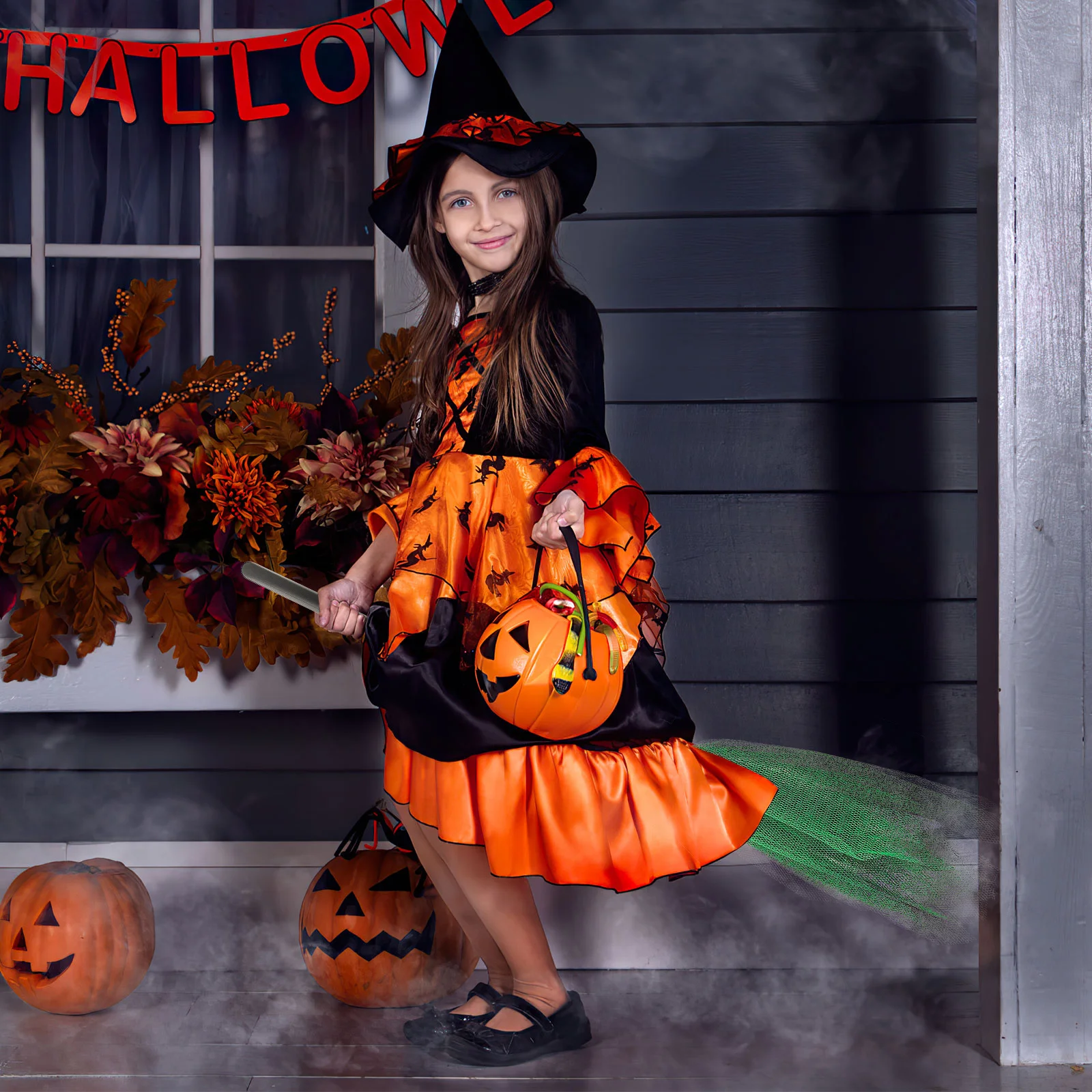 2 stks Voor Halloween Bezem Prop Party Decoratie Kids Bezem Heks Halloween Heks Bezem Decor Spookhuis Podium Achtergrond