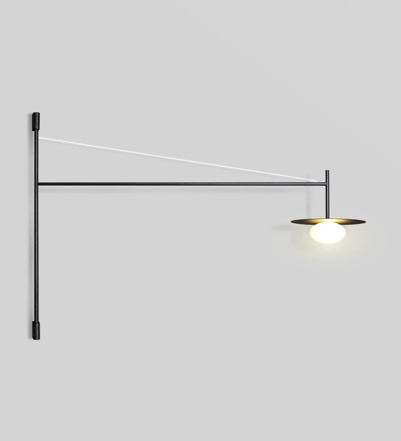 Minimalist Wall Light White Glass With Plug