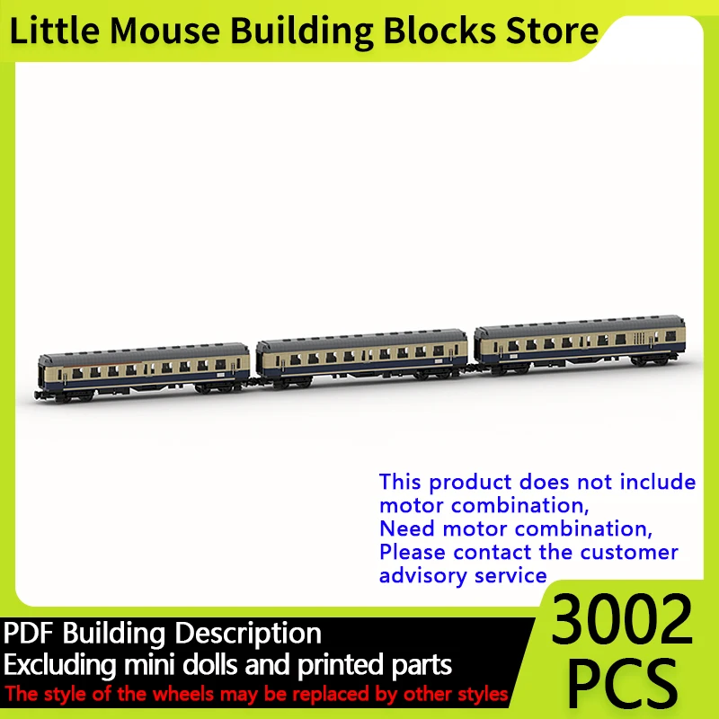 

City Car Model MOC Building Bricks Railway Eilzugwagen Byl 421 Train Modular Technology Gifts Holiday Assemble Children Toy Suit