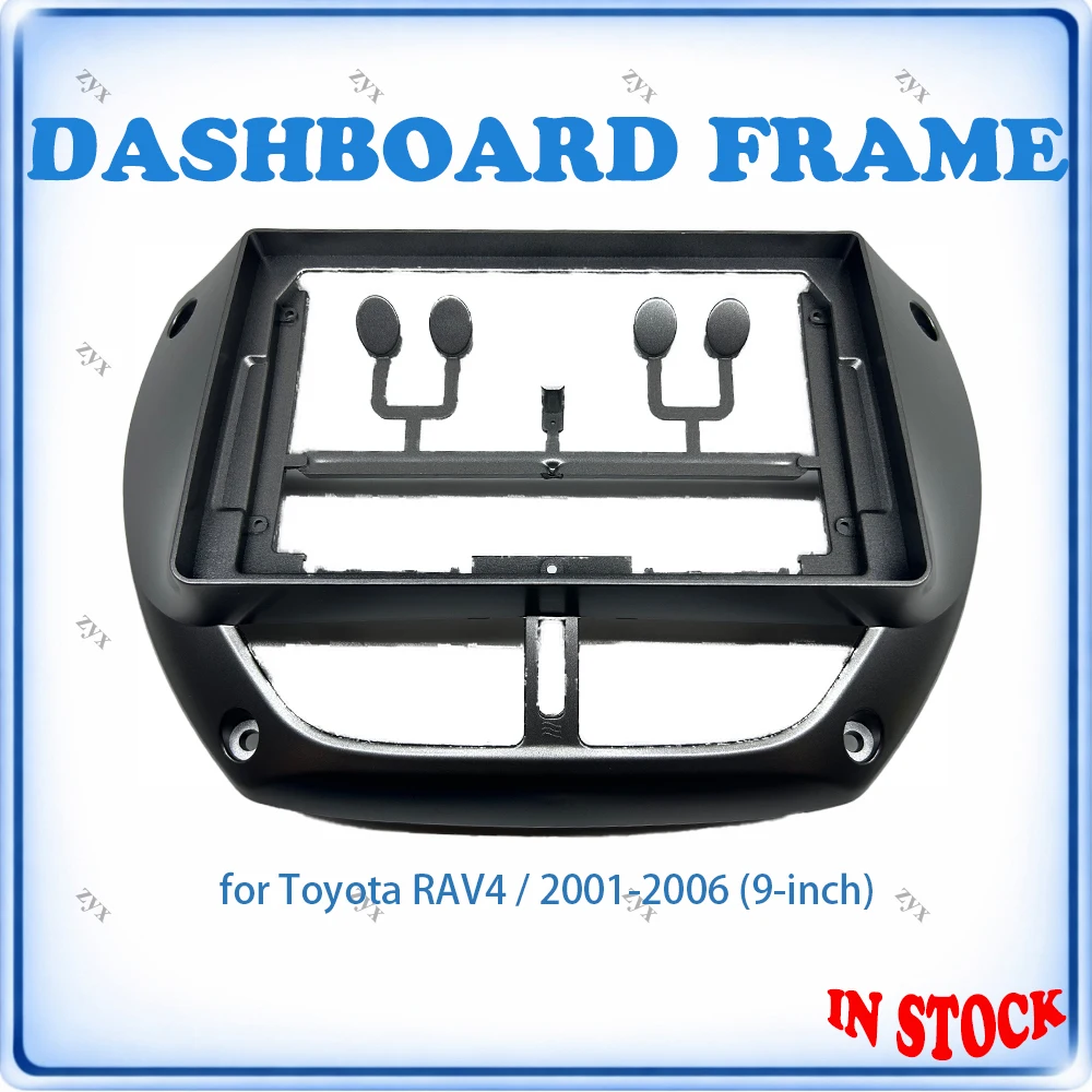

Car Radio Fascia Frame For Toyota RAV4 2001-2006 9 inch Stereo Panel Wiring Harness Power Cable
