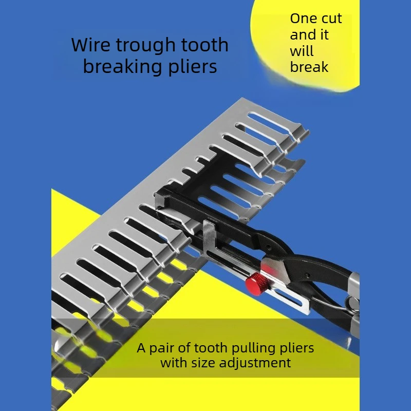 Manual PVC Cable Duct Tooth Extraction Pliers - Adjustable Side Notch Remover Tool For Wiring Channels Fits 85mm Ducts