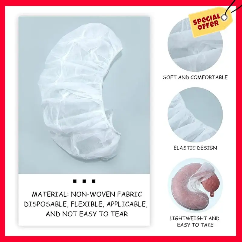 -A25M 100 قطعة أغطية مسند الرأس القابل للتصرف أغطية التدليك القابل للتصرف أغطية مسند الرأس للتدليك على شكل حرف U غطاء مهد للتدليك