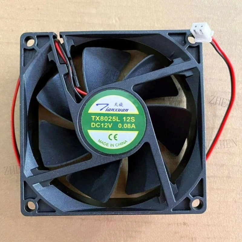 

S New for Tianxuan TX8025L12S DC 12V 0.08A 2 pin Cooling Fan#QW