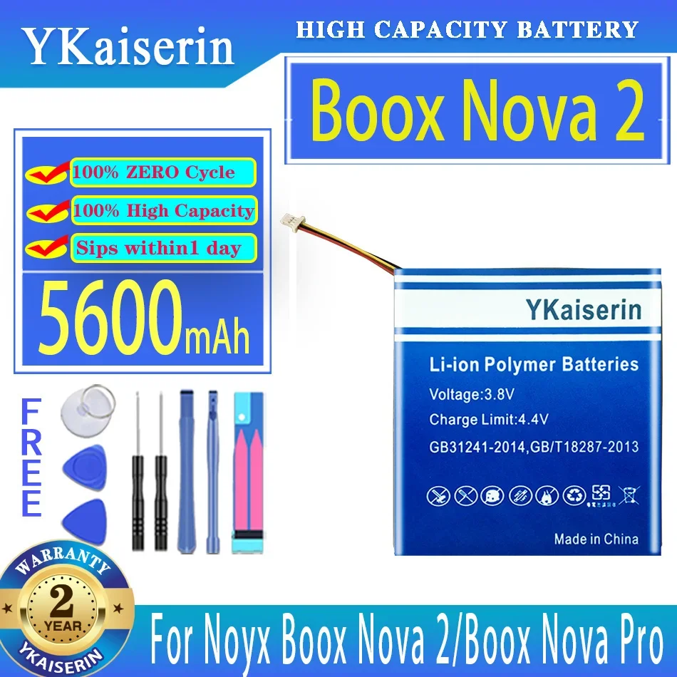 For Noyx Boox Nova 1 2 Pro/Nova1 Nova2 Boox Nova 2 5600mAh E-Book Reader Battery