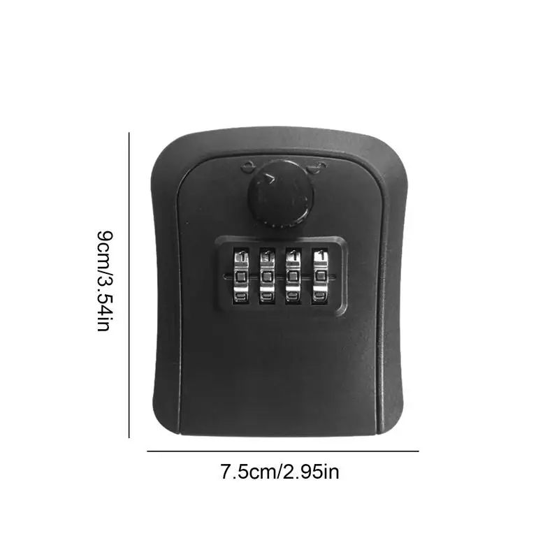 Wall Mounted Key Safe Lockboxs 4 Digit Combination Password Key Lock Box Anti-theft Waterproof Outdoor Knob Safe Key Box