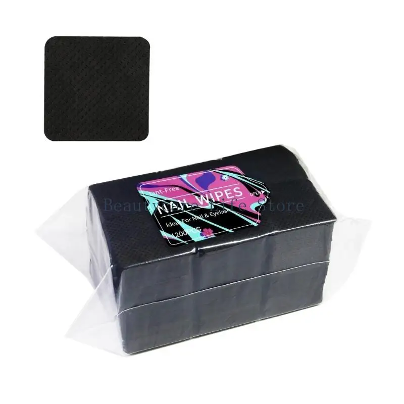 652C Nonlinting Nail Wipes,Nail Stuff for Nails Polish Remover Absorbent Dry Nails Polish Remover Pads Wipes Nail Supplies