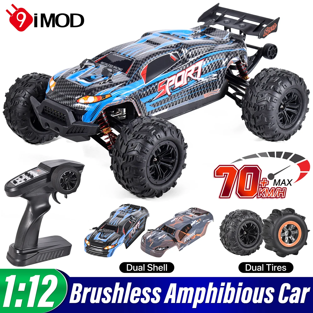 9IMOD Remote Control Car 2.4G 1:12 Rc Boat Waterproof Controlled Off-Road Amphibious Stunt Vehicle 4-Wheel Speed Crawler Toys