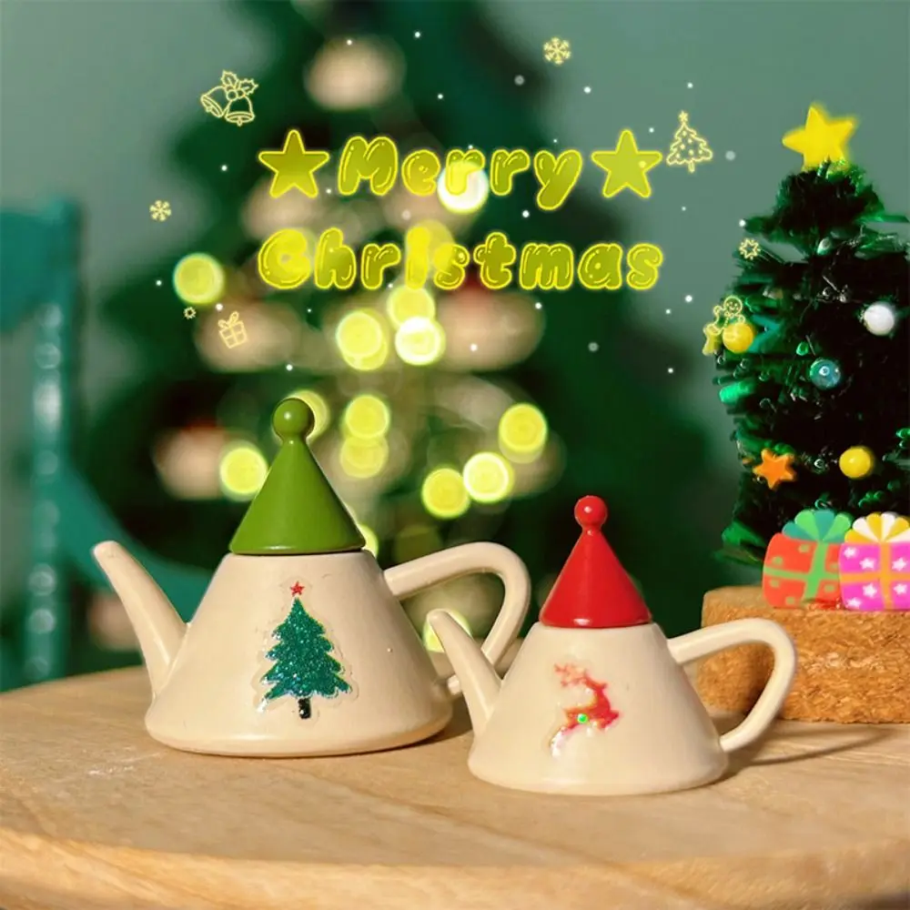 1/12 1/6 Miniature Dollhouse Tea Set Simulated Creative Teacup Teapot Doll Accessories Mini Scene Toy Model for Christmas