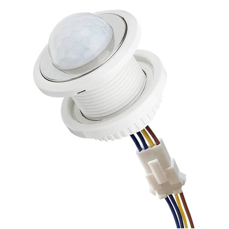 2Pcs Motion Sensor Light Switch Smart Detection Time Delay Adjustable Infrared Induction Detector