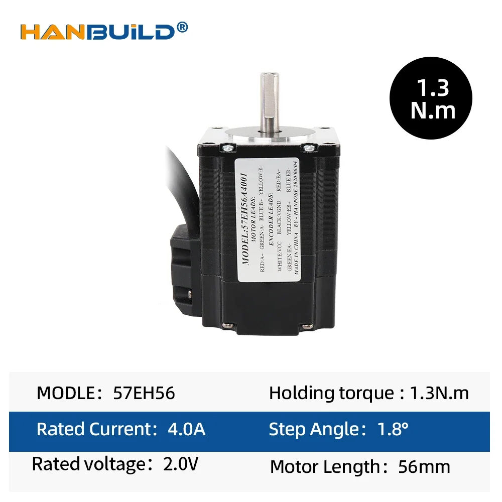 57CME22 57 motor 57EH56+CL57 drive sets 4.0A 1.26N.m DC-18-90v Double outlet Driver for CNC NEMA 23 Closed Loop motor