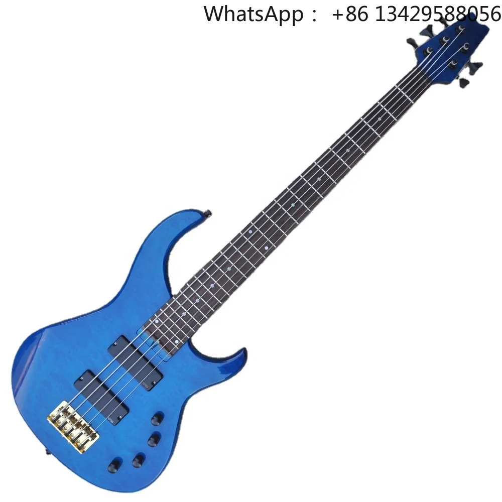 Flyoung Blue Bass 5 Strings Electric Bass Guitar professional Bass Guitar Bajo electrico