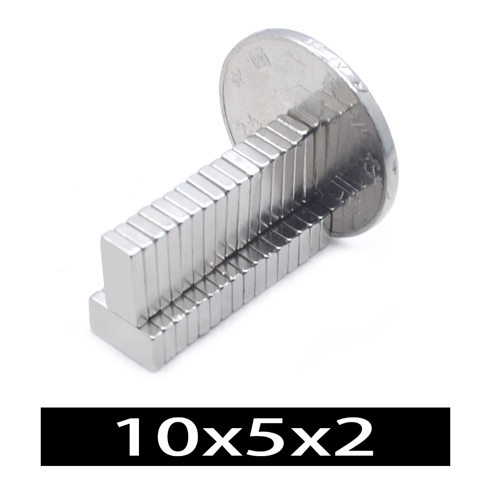 2-50000Pcs 10x5x2mm Neodymium Magnet 10mm x 5mm x 2mm N35 NdFeB Block Super Powerful Strong Permanent Magnetic imanes new magnet