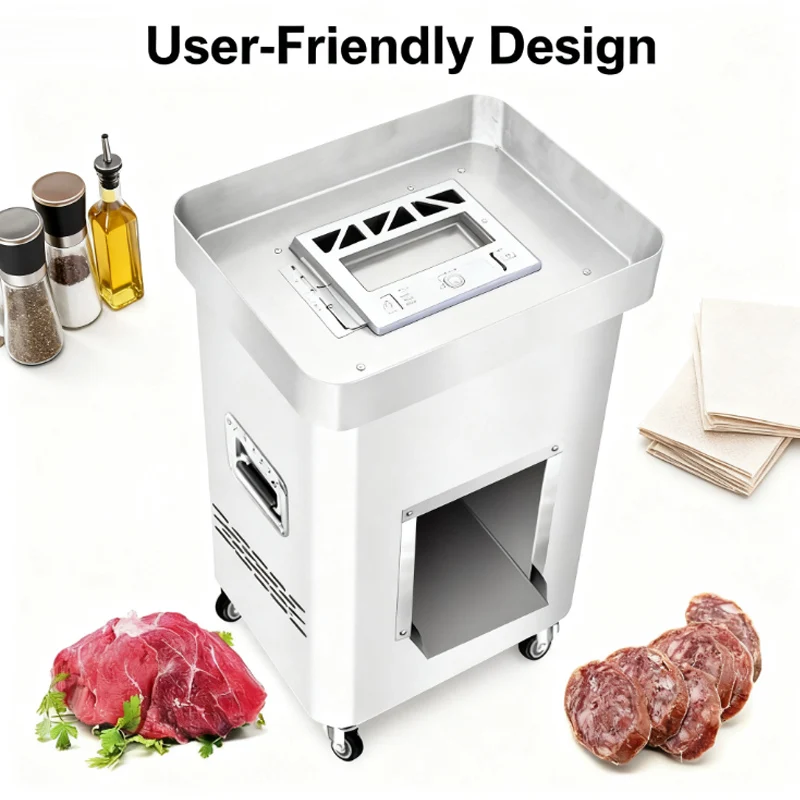 Commercial Meat Cutter Machine 200KG/h Desktop Electric Pork Fish Beef Meat Slicer Mincer 1500W 1800W