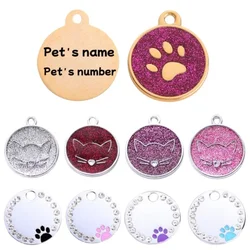 Personalized Pet Cat Dog Id Tag for Dogs Medal Free Engraved Puppy Kitten Name Address Tags Anti-Lost Pet Dog Collar Accessories