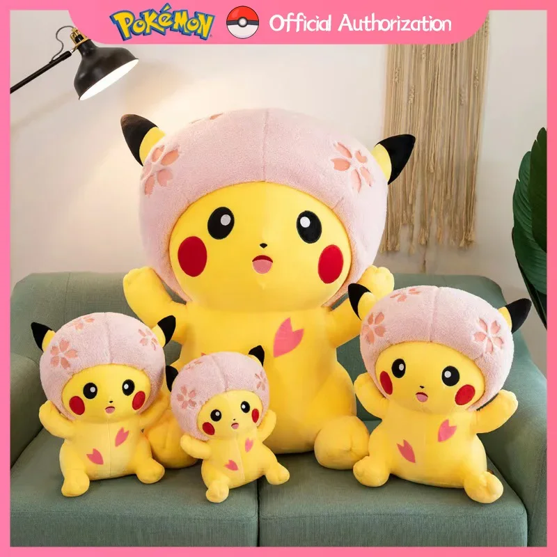 30CM-95CM Pokemon Pikachu Pluszowa zabawka Śliczna Sakura Kreskówka Wypchana kolekcja lalek Pamiątka Kawaii Anime Pokémon Zabawki Prezent urodzinowy