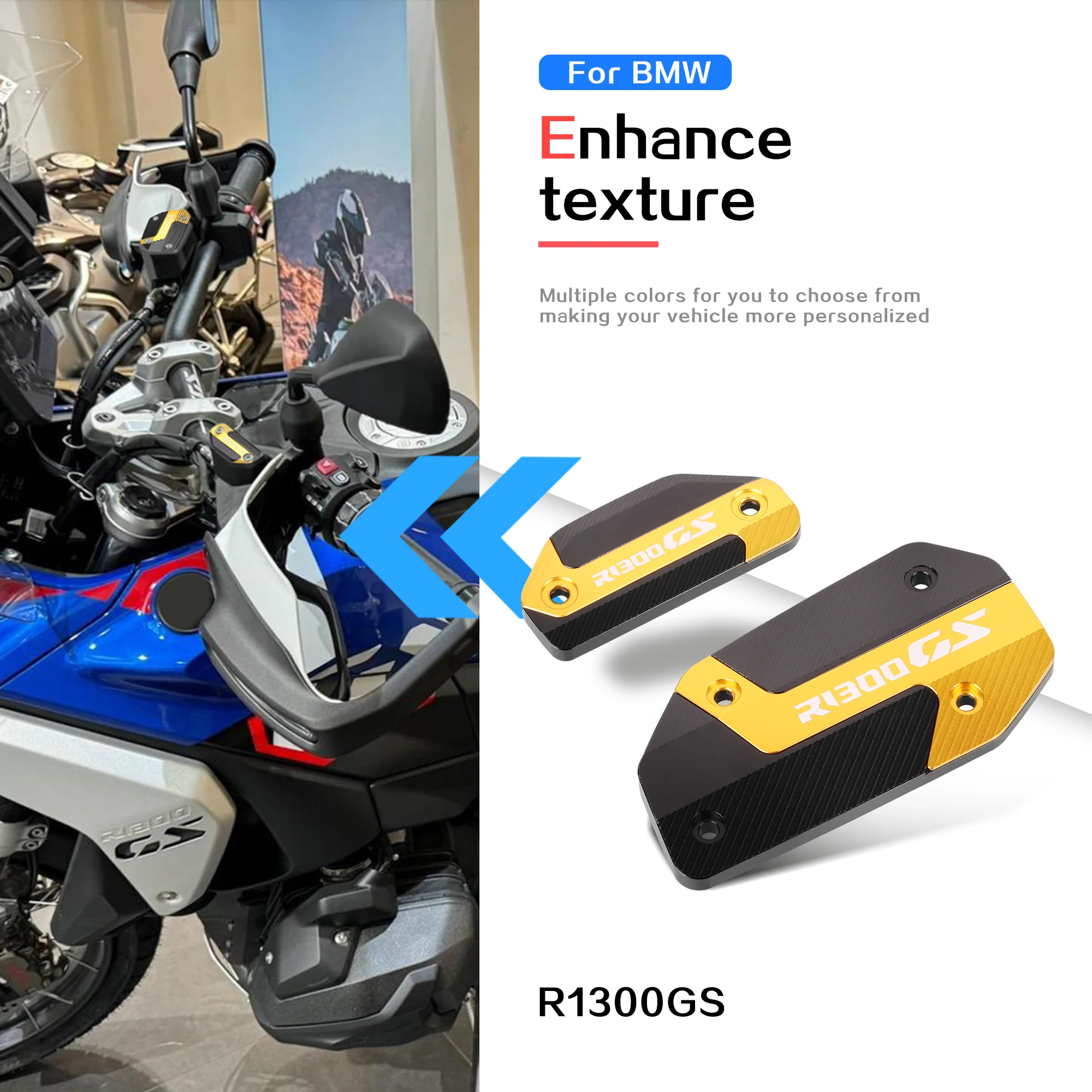 For BMW GS1300 R 1300 GS R1300GS ADV Adventure Motorcycle CNC Aluminum Front Brake Fluid Tank Cap Reservoir Cover