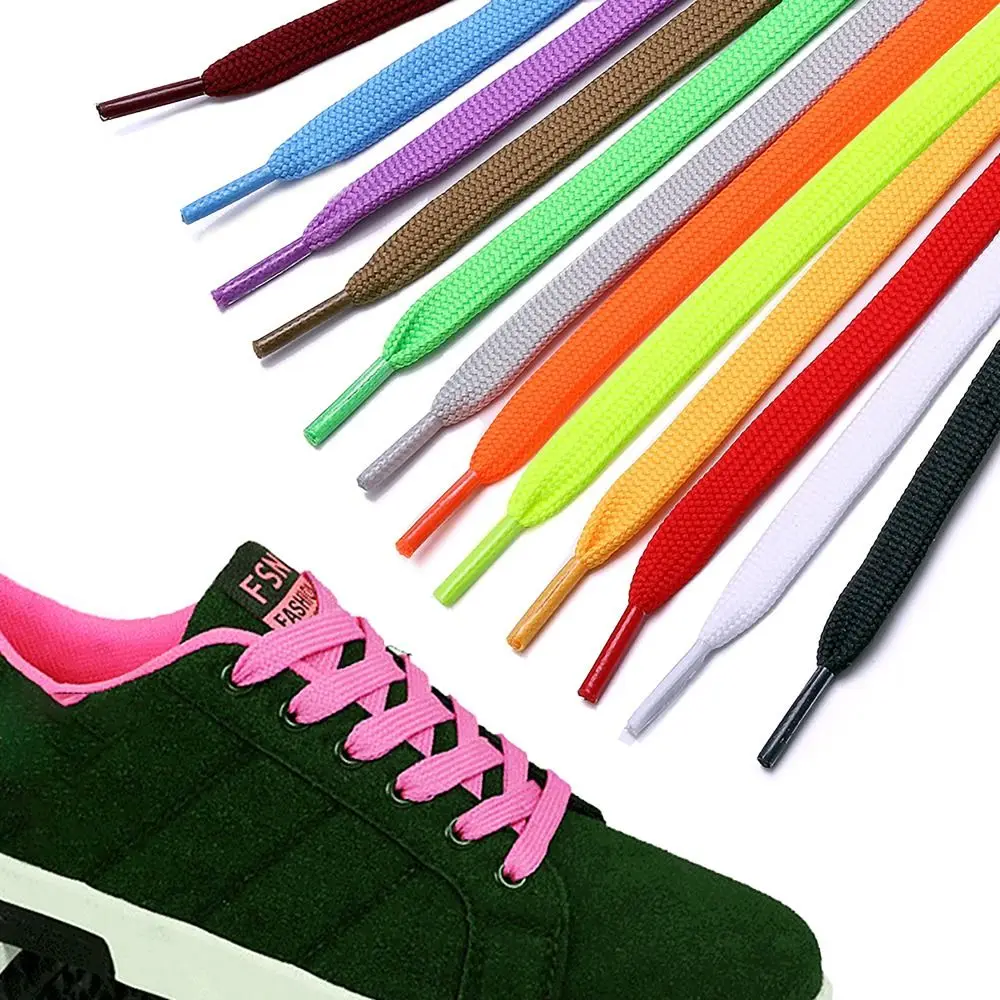 120cm Braided Shoelace Durable All-match Shoes Accessories Sneakers Laces Solid Color Flat Shoestring Women Men