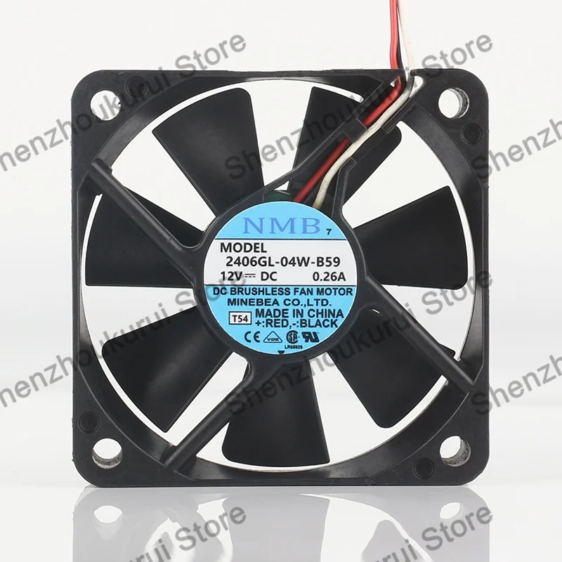 

Новый оригинальный вентилятор охлаждения NMB DC 12V 0.26A 6015 (60x60x15 мм) для проекторов и инверторов, 6 см, трехпроводной, 2406GL-04W-B59
