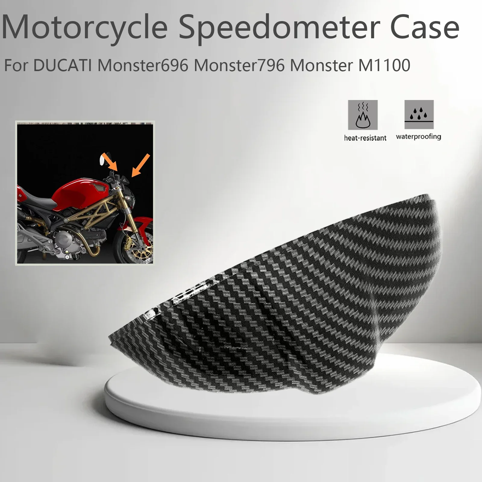 

For DUCATI Monster696 Monster796 Monster M1100 Motorcycle Speedometer Case Odometer Gauge Instrument Tachometer Housing Base