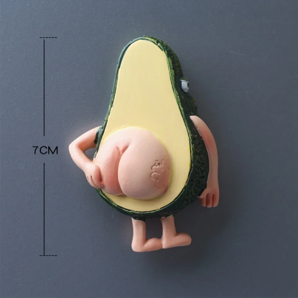 Produkt niedlichen Cartoon 3d Kühlschrank Aufkleber Kinderspiel zeug kreative Dekoration Obst Magnet Banane Avocado Nachricht