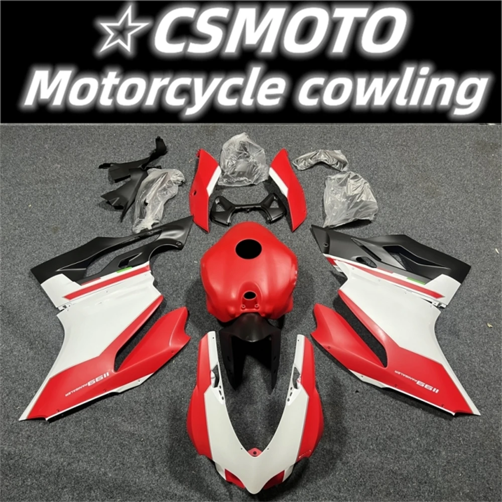 The new ABS motorcycle fairing fits DUCATI 899 1199 Panigale 2012 2013 2014 2015 2016 body kit set in matte white red