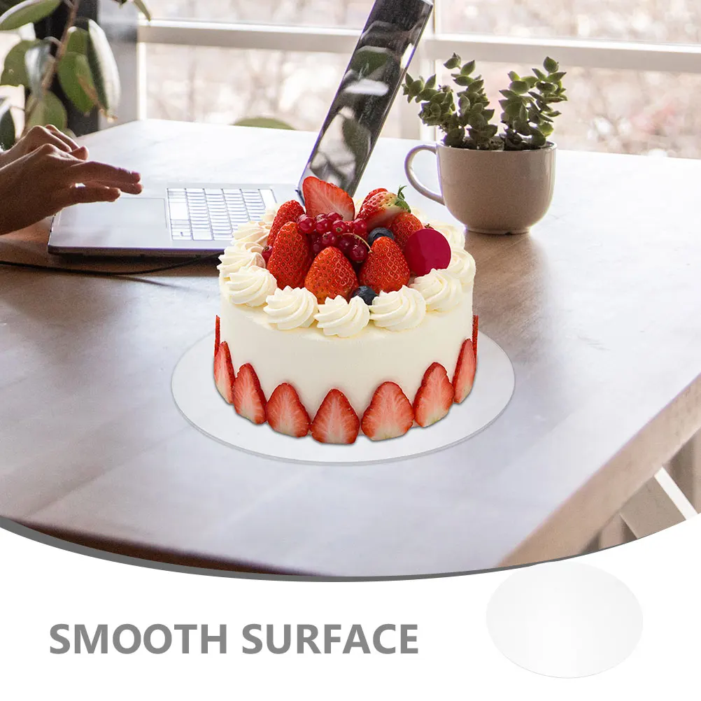 

1pcs Acrylic Cake Display Bases 2mm Thick Round Boards For Birthday Parties Bakery Reusable Drum Cake Stand Round Cake Board
