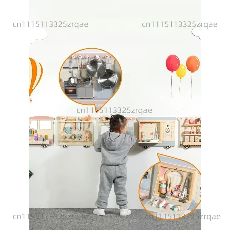 Multifunctional Wall Game Wooden Decorative Wall Busy Board Puzzle Wall