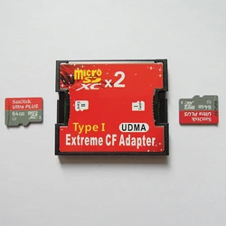 Dual Micro SD TF To CF Card Adapter For MicroSD/HC To Compact Flash Type I Memory Card Reader Converter For Camera Accessories
