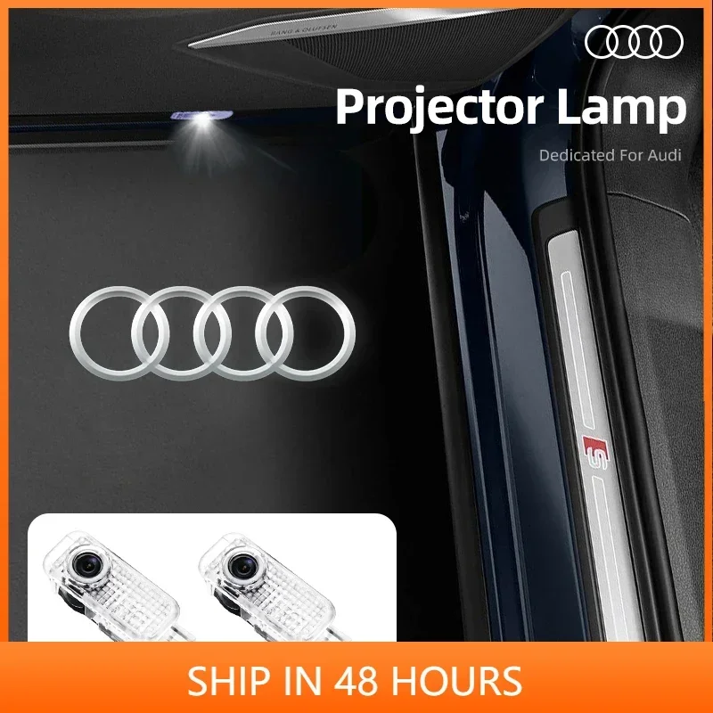 

Для Audi A3 8V 8P A6L A5 A7 Q3 Q5 Q7 A4 B5 B6 B7 B8 A1 RS TT S3 S6 Sline Quattro: HD-проектор лазерной подсветки в дверь автомобиля