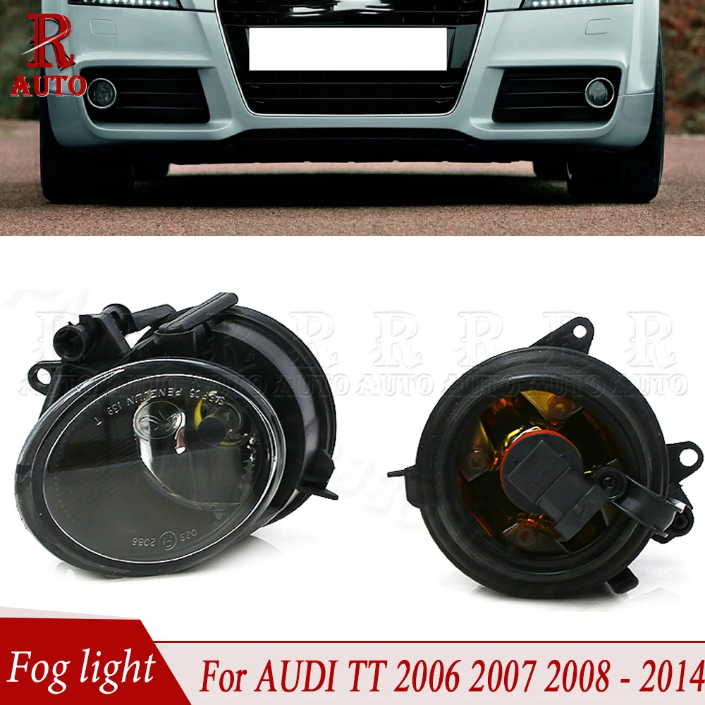 R-AUTO 8J0941699 8J0941700 Front Bumper Fog Light Driving Lamp Fog Lamp Assembly For AUDI TT 2006 2007 2008-2011 2012 2013 2014