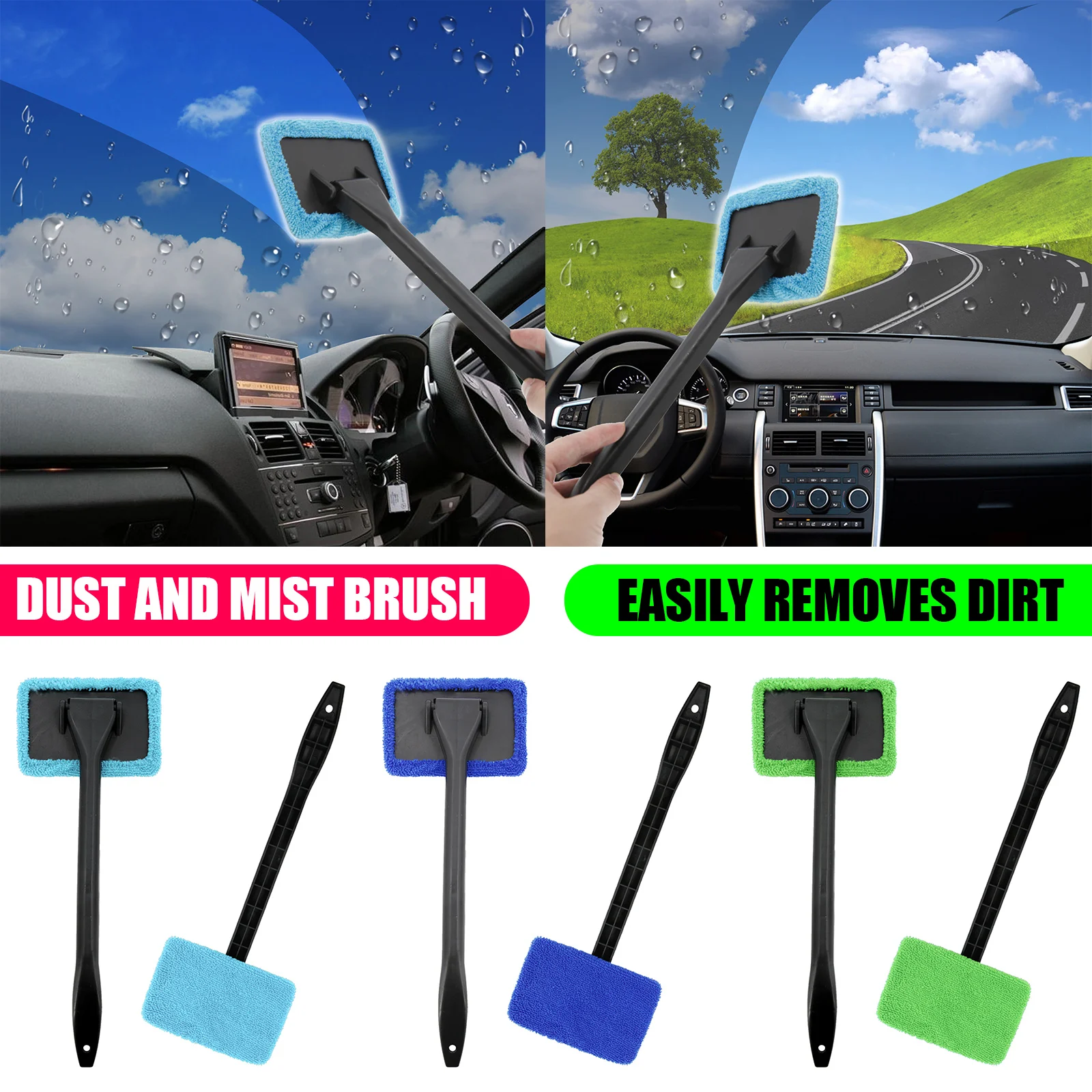 

Car Window Cleaner Brush Windshield Wiper Microfiber Telescoping Brush Frog Ice Scraper Auto Cleaning Wash Tool Car Accessories