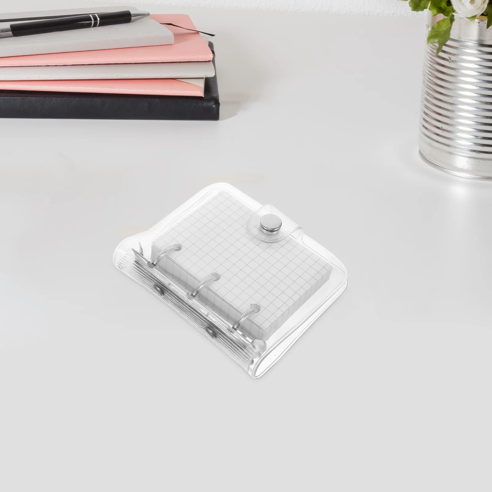 Mini Notebook Decorative Small Multi-function Binder Binders Protector Loose-leaf Pocket Portable Scrapbook Pvc Notepad Student
