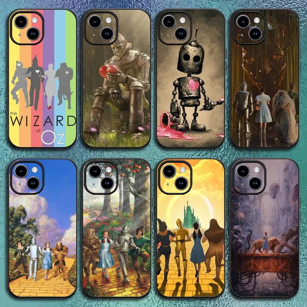오즈의 마법사 영화 아이폰 11 12 13 14 15 16Pro Max Plus용 클래식 블랙 소프트 케이스