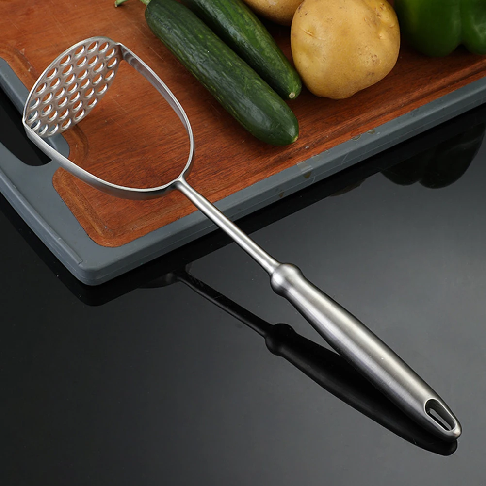 

Картофельная толкушка из нержавеющей стали, ручной кухонный инструмент для толкушки картофеля, тыквенных бобов, авокадо, овощей, фруктов, пюре, пресс