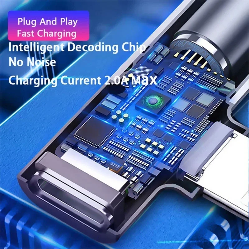 2 في 1 الصوت سماعة شحن محول مزدوج الفاصل آيفون XR XS X 7 8 11 11Pro ل 3.5 مللي متر جاك إلى سماعة كابل AUX