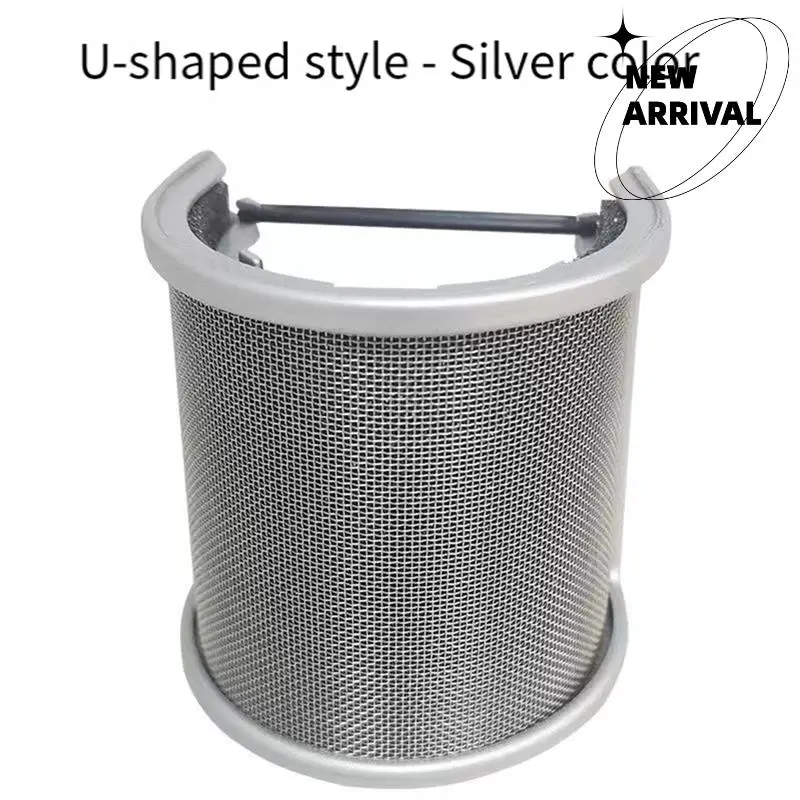 Layar Ledakan Mikrofon Kondensor Pelindung Penutup Kaca Depan Berbentuk U Ideal untuk Streaming & Recaman-Y47A