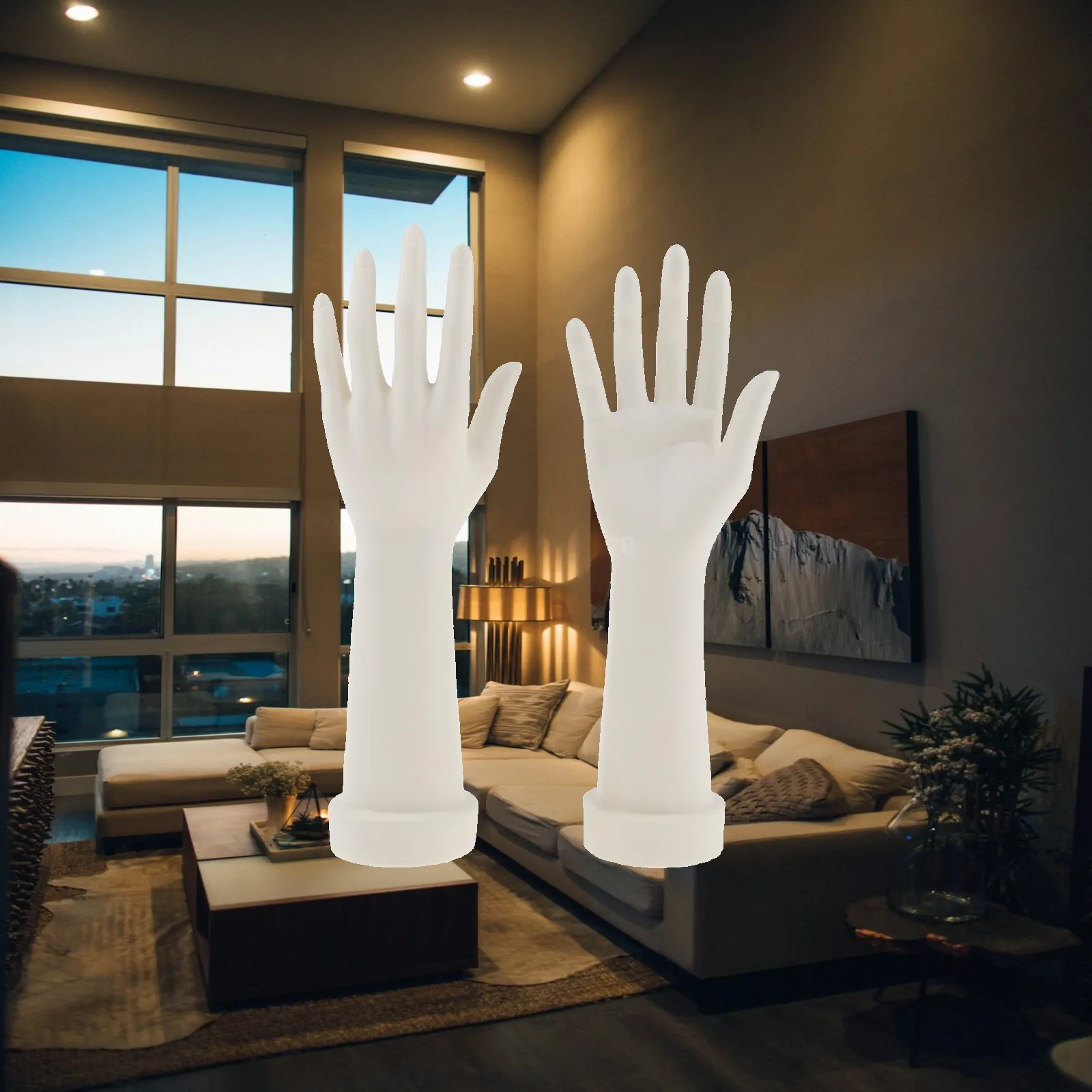 Female Mannequin Hands Left Right Plastic White Model Jewelry Base for Rings Bangles Craft Showcase