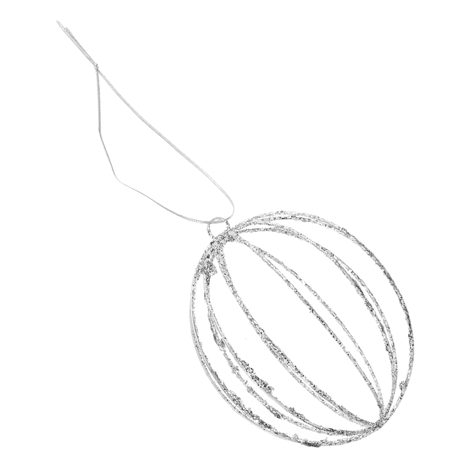 

Silver Christmas Balls Small Tree Ornaments Decorative Pendant Metal Decorate Iron Fall for